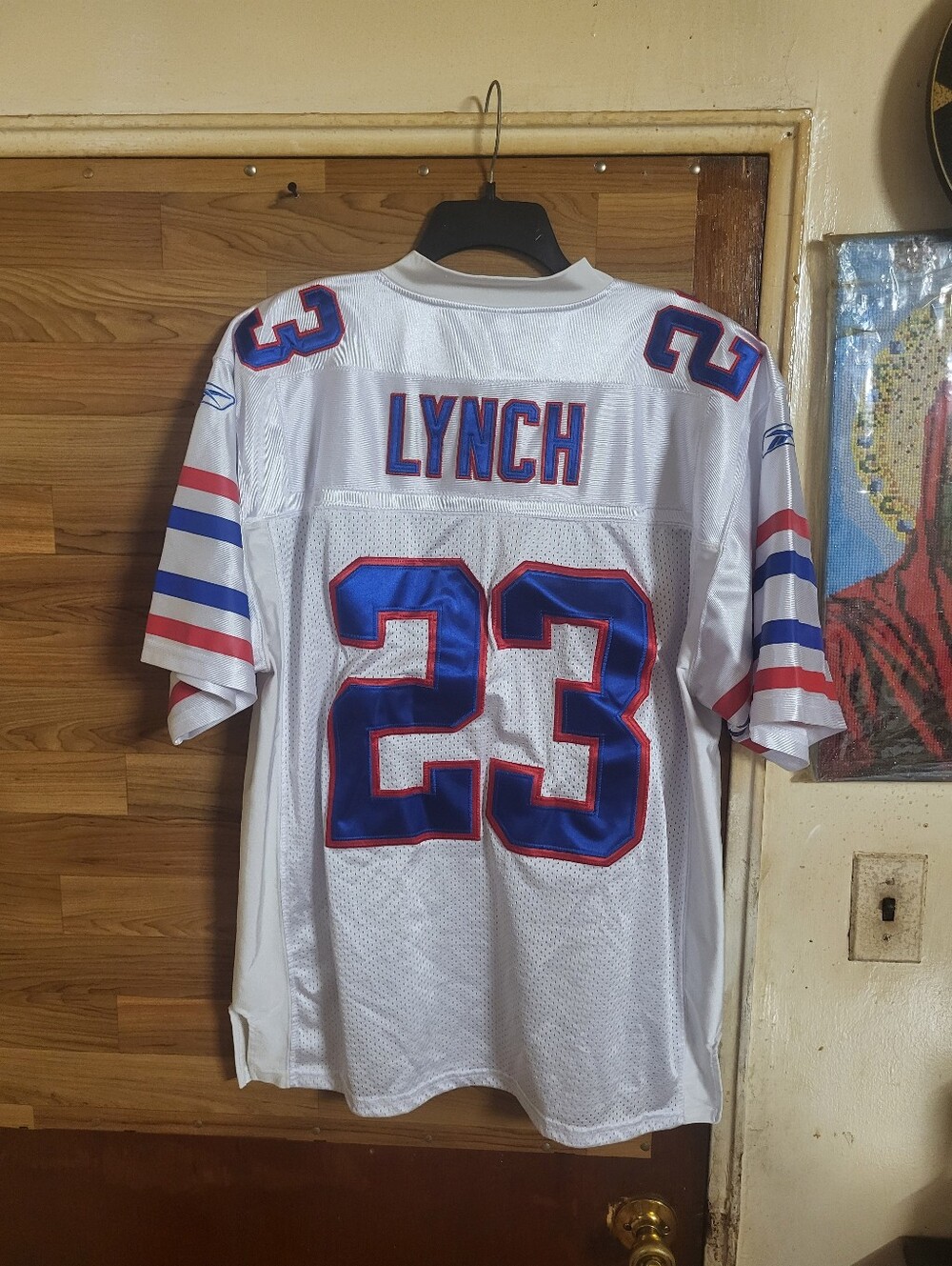 BUFFALO BILLS MARSHAWN LYNCH #23 ROOKIE YEAR SEWN REEBOK JERSEY MENS SIZE 50 EUC